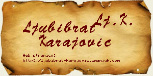 Ljubibrat Karajović vizit kartica